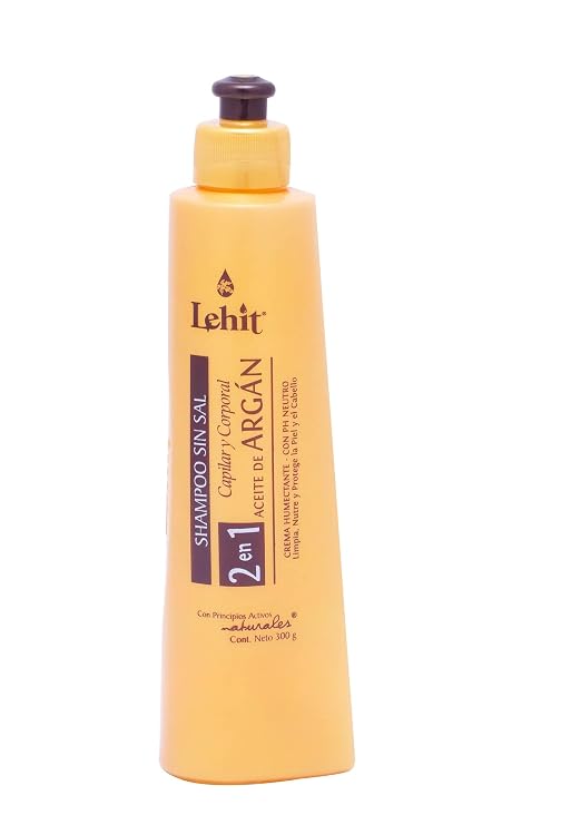 Shampoo Free Sulfate with Argan Oil by Lehit Hydrating & Sulfate & Paraben Free - 300g