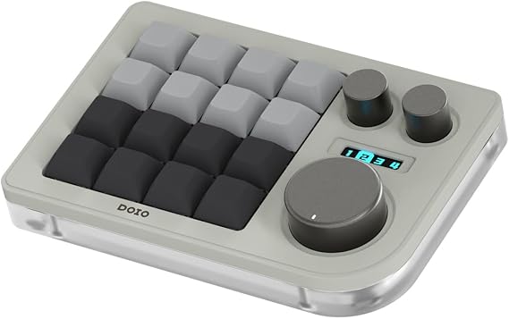 KEEBMONKEY Megalodon Triple Knob Macro Pad Programmable Designer Mini Keyboard 16 Keys (Soy)