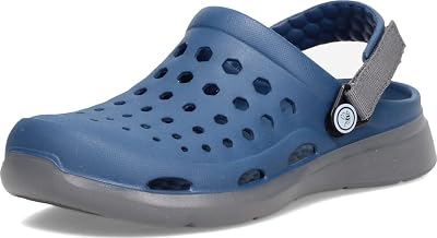 Joybees Modern Clog - Womens and Mens Comfortable Supportive Slip-on Shoe with Adjustable Strap - NavyCharcoal - Womens Size 10, Mens Size 8