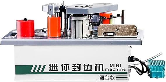 Portable Edge Bander Woodworking Edge Banding Machine, Double Side Gluing, Curve Straight Edge Bander, Compatible with Various Saw Tables