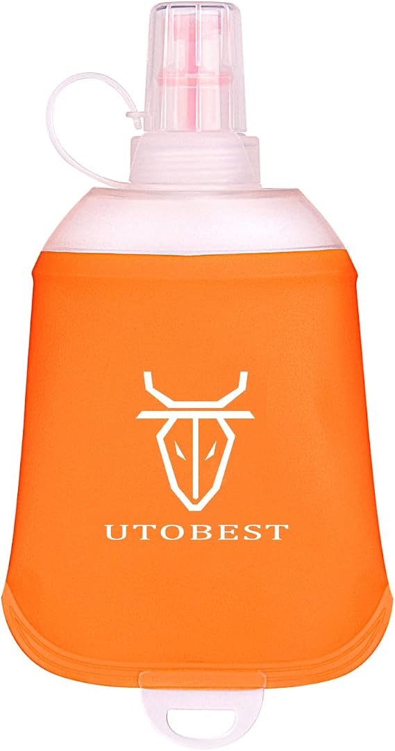 UTOBEST Soft Flask Collapsible Running Water Bottle, Flexible TPU Folding for Hydration Pack, Running Bottles for Hiking Cycling