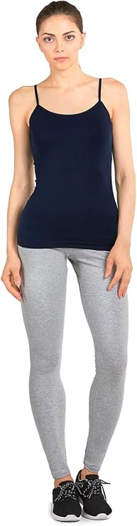Sofra Women's Medium Weight Breathable Cotton Leggings
