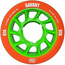 Atom Savant Wheels - Ultra Light For Perfect Speed and Control - New-Available in 88A-97A Pink, Blue, Purple, Black, and Orange (Orange 97A, 8 Pack)