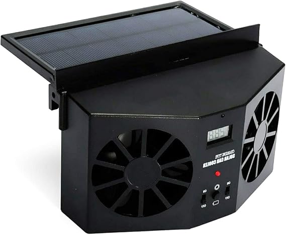 CYDZSW Car Solar Powered Exhaust Fan,Air Flow Window Fans,Solar Powered Exhaust Fan 2W (Black)