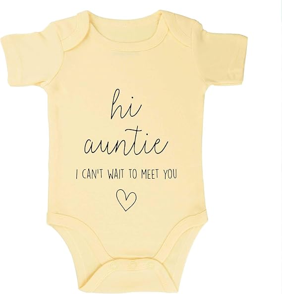 Hi Auntie Bodysuit for Baby Pregnancy Announcement for Aunt Bodysuit I Love My Auntie Baby Clothes