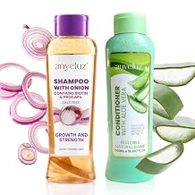 ANYELUZ Onion Shampoo and Aloe Conditioner Set, Strength and Hydration for your Hair, With Onion Extract, Biotin and Argan Oil, Cleanses Deeply and Provides Hydration