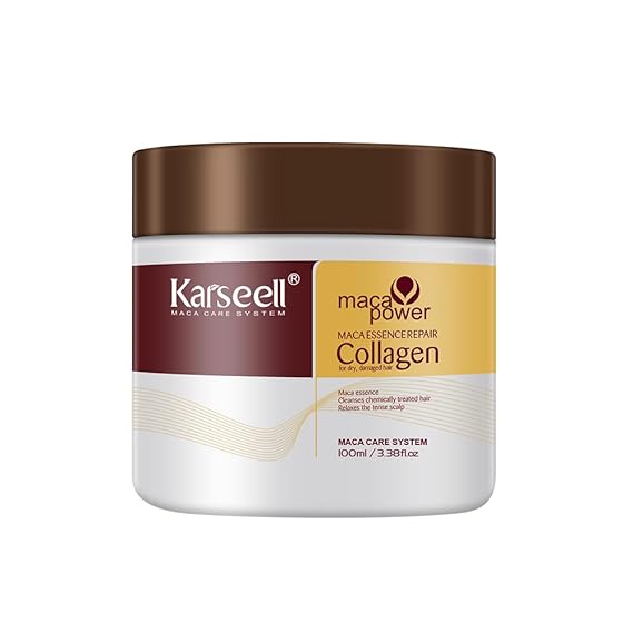 Karseell 3.38floz 100ml Collagen Hair Treatment Deep Repair Conditioning Argan Oil Collagen Hair Mask Essence for Dry Damaged Hair All Hair Types