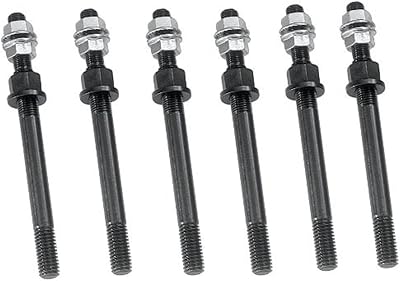 Milodon 81150 170,000 PSI Tinsile Strength 8740 Chrome Moly Premium Windage Tray Stud Kit for Small Block Chevy, Black