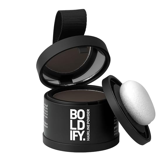 Boldify Hairline Powder, Root Touch Up Hair Color Ash Brown 4g