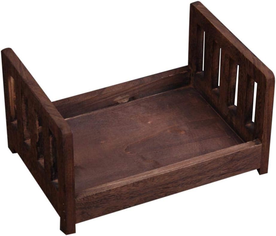 Baby Crib Wooden Bed Photo Props Baby Sleeping Art Newborn Photo Props Props Newborn Photo Props Newborn Centennial Baby Sleeping Art 42X28.5X21.5cm