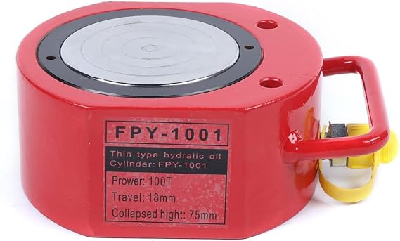 100 Ton Hydraulic Cylinder Jack,Pancake Cylinder Ram, Flat Lift Cylinder 16MM, Body Jack, Mini Hydraulic Floor Jack for Steel, Bridges, Machinery