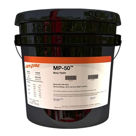 Jet-Lube MP-50 - Low Friction | Moly Paste | Water-Resistant | Extreme Weather | Non-Melting | Prevents Corrosion | 1 Gal.