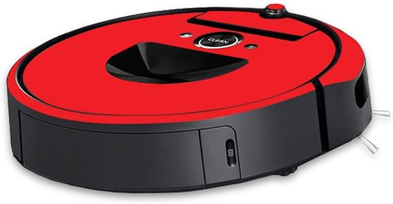 MightySkins Skin Compatible with iRobot Roomba i7 Robot Vacuum - Solid Red | Protective, Durable, and Unique Vinyl Decal wrap Cover | Easy to Apply, Remove, and Change Styles | Made in The USA