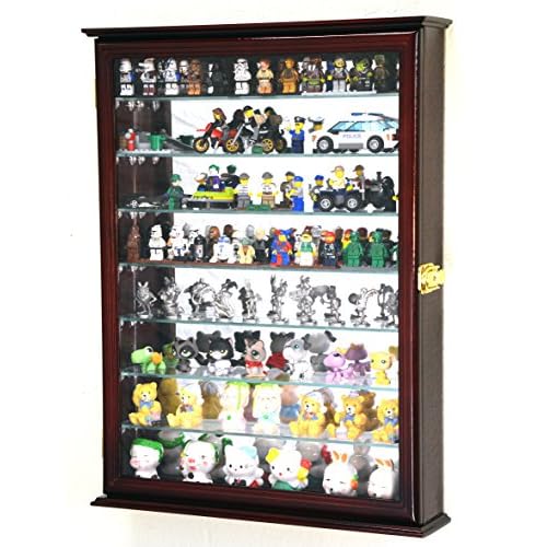 sfDisplay.com,LLC. Large Lego Men MinifiguresStar WarsDisneyMinature Figurines Display Case Cabinet wAdjustable Shelves