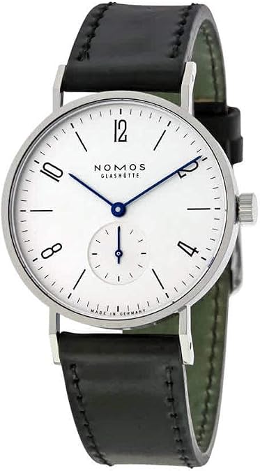 Nomos Tangente Galvanized White Dial Black Leather Men's Watch 101