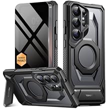 TONGATE Magnetic for Samsung Galaxy S26 Ultra Case with Stand and Privacy Screen Protector, Compatible with MagSafe, TPU Non-Slip Military Grade Protection Shockproof Phone Case for S26 Ultra, Black
