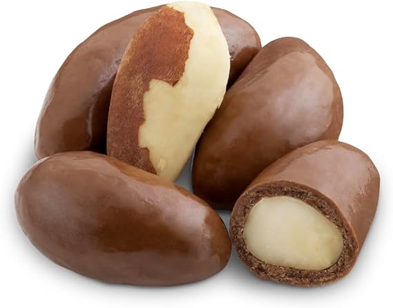 Milk Chocolate Coated Brazil Nuts – Whole Nuts in Creamy Milk Chocolate | Premium Sweet Snack | 1kg Bulk Pack | Vegetarian |  | Gift or Sharing