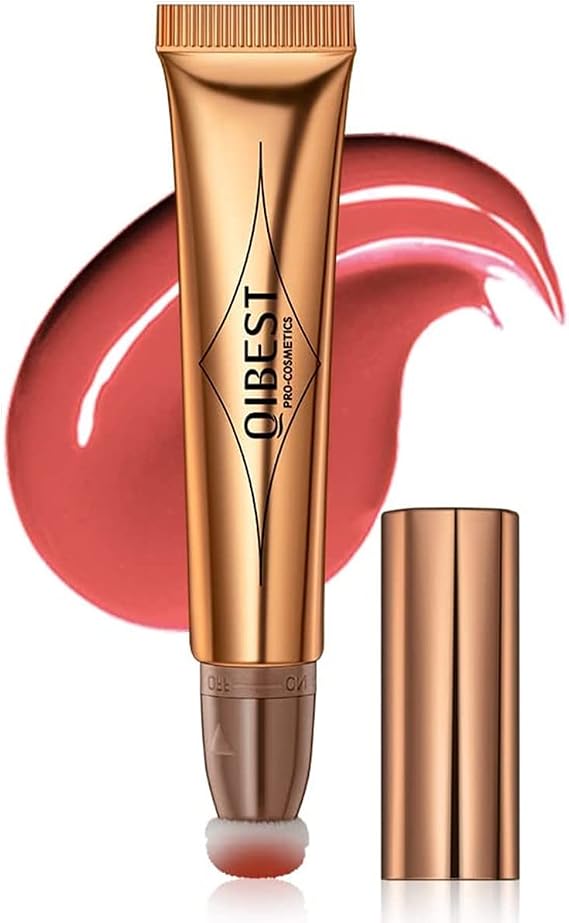 Liquid Contour Beauty Wand, Face Highlighter & Bronze Sticks, Cushion Applicator Included, Long Lasting Face Highlighter Bronze Makeup Stick 03# Peach