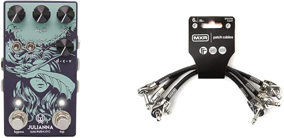 Walrus Audio Julianna Deluxe Chorus Vibrato Pedal and MXR Patch Cables (3 Pack)