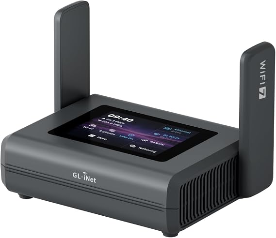 GL.iNet Slate 7 Pro (GL-BE10000) Wi-Fi 7 Travel Router, 6GHz, 2.5G, OpenWrt