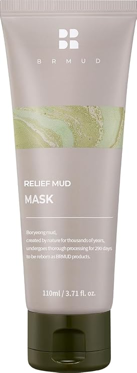 BRMUD Relief Mud Mask - Face & Body Exfoliator Korean Clay Mask 3.71 fl oz