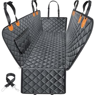 URPOWER Dog Car Seat Cover for Pets 100% Waterproof Seat Cover Hammock 600D Heavy Duty Scratch Proof Nonslip Durable Soft Back Seat Covers for Cars and SUVs