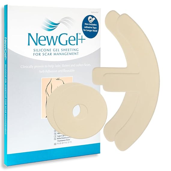 NewGel+ Medical-Grade Silicone Breast Kit Scar Sheets, 4-Count by MyNewGel