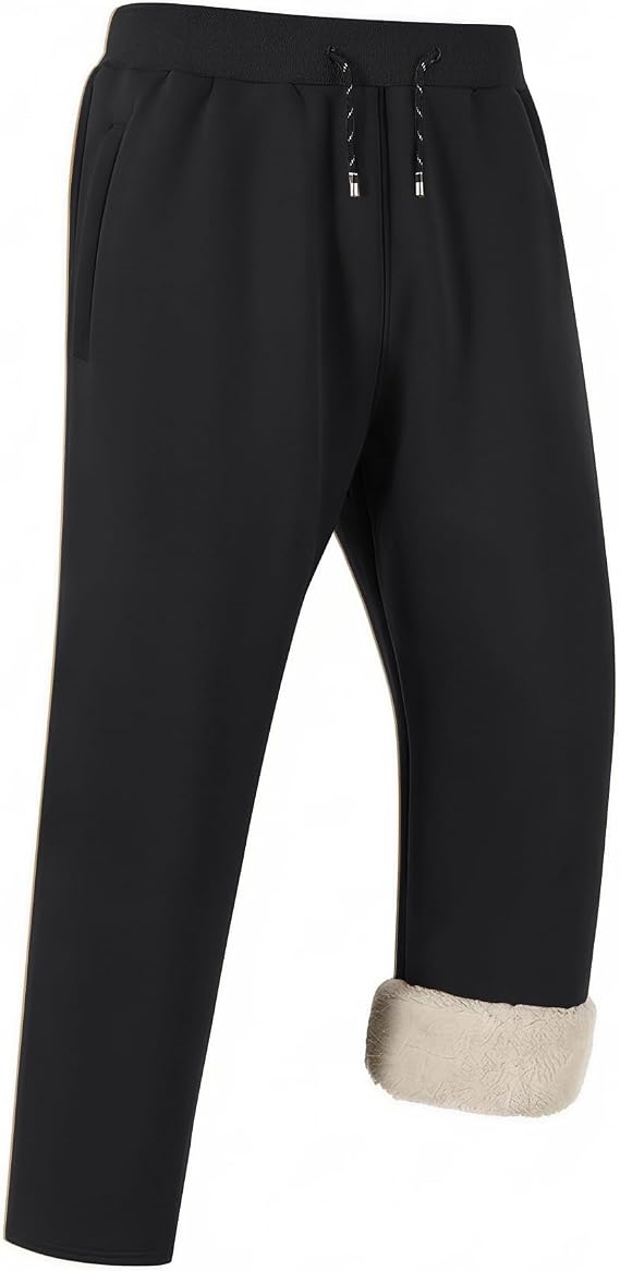 Gihuo Men's Winter Warm Fleece Pants Sherpa Fleece Lined Jogger Pants Sweatpants