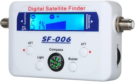 Irfora Digital Satellite Finder Satellite Signal Meter Mini Digital Satellite Signal Finder Meter with LCD Display Digital Satfinder with Compass