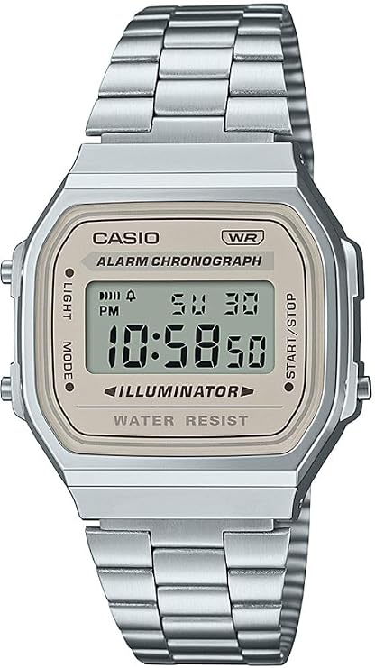 Casio A168WA-8AYDF Kol Saati, Retro, Digital, Gri, Unisex
