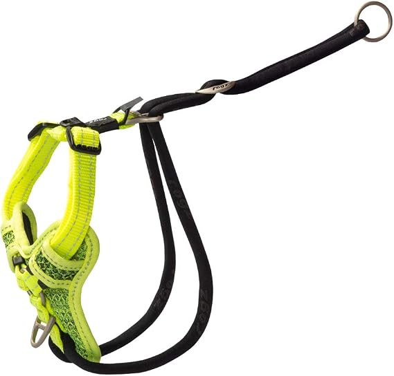 Rogz Stop Pull Dog Harness Reflective Classic Medium Dayglo Yellow