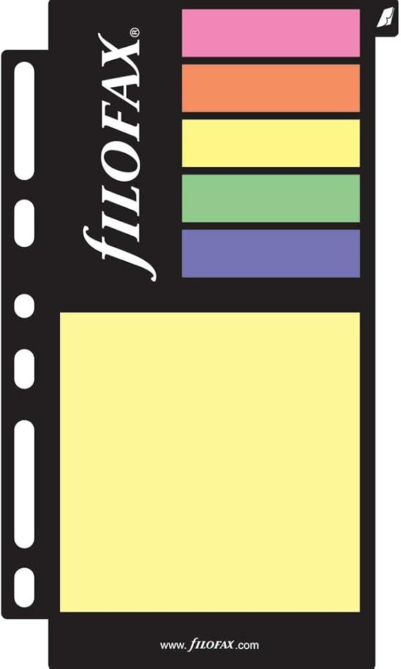 FILOFAX Sticky Notes Assorted Colors, Color May Vary, Multi-Fit (130136)