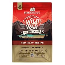 Stella & Chewy's Wild Red Dry Dog Food Raw Coated High Protein Wholesome Grains Red Meat Recipe, 21 lb. Bag