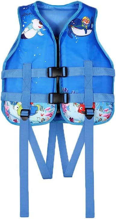 JKSPORTS Kids Swimming Vest Life Jacket Learn-to-Swim Buoyancy Aid Vest Children Float Vest Kids Swimming Training Jacket Learn to Swim for Boys Girls Begin to Swim Cartoon Swim Vest