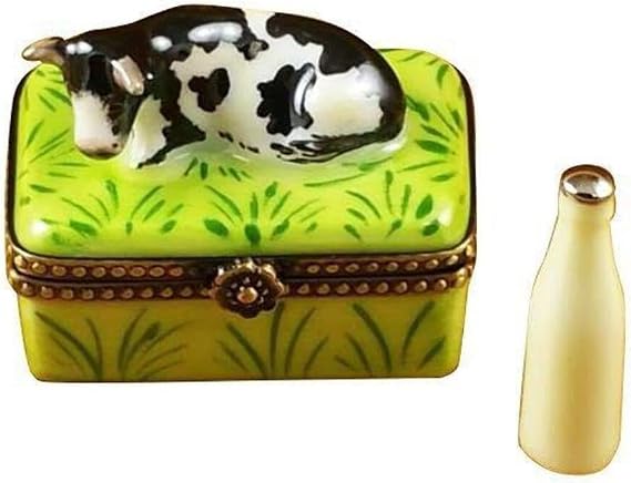 BOUTIQUE FINE FRENCH PORCELAIN Cow with Milk Bottle