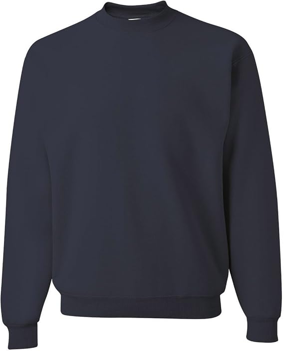 Jerzees Adult 9.5 oz. Super Sweats NuBlend Fleece Crew XL J NAVY