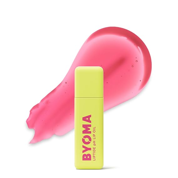 BYOMA Liptide pH Lip Oil | Glossy Non-Sticky, pH Adaptive Tint, Peptide Treatment, Avocado & Tamanu Oils, Softens Plumps Hydrates