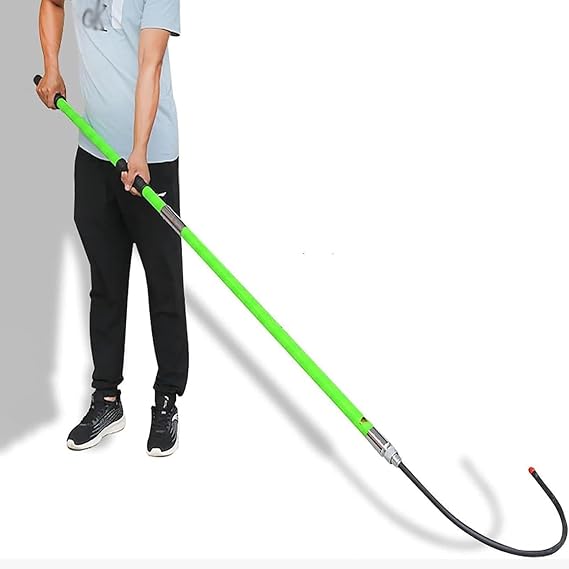 1 2 3 4 m Long Rescue Hook Hotstick, Electrical Safety, High Voltage Rescue Hook, Insulated Electrician Pulling Hooks with Non-Slip Handle, Strong Load-Bearing Capacity Emergency Life-Saving Tools(6.5