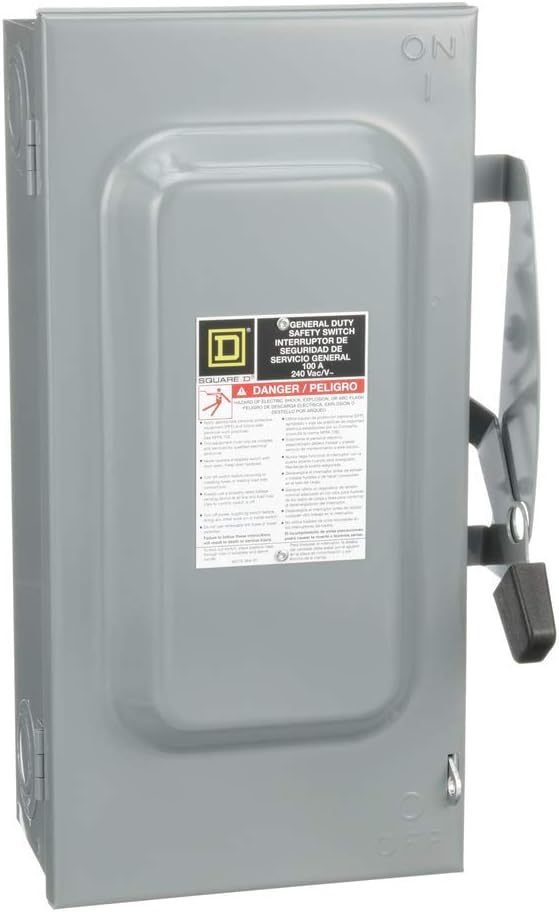 Square D by Schneider Electric Square D - Square D D223N 100 Amp 240Vac Single Throw Safety Switch 2P