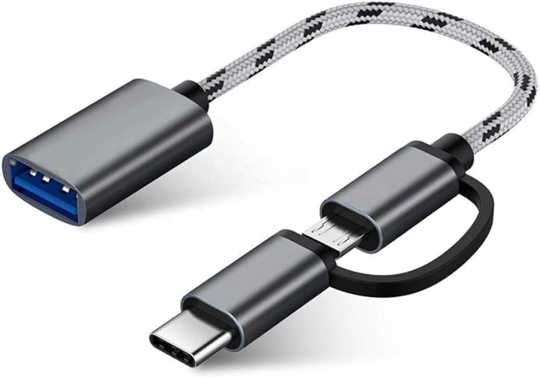 Alfais 4901 USB 3.0 OTG To Type-C Micro USB Data Şarj Çevirici Dönüştürücü Adaptör