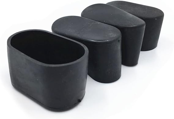 Rubber Leg Tip,Chair Caps for Legs,Caps for Folding Chair Legs to Protect Floor,0.98x1.97/25x50mm(Lxw),Pack of 4 Pcs