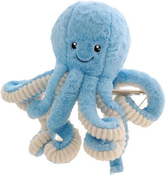 OUKEYI Cute Cartoon Octopus Stuffed Animals Octopus Plush Doll Toys Octopus Plushies Toys Gift Sea Stuffed Toys for Kids and Lovers Xmas Gift 15.7 (Blue)