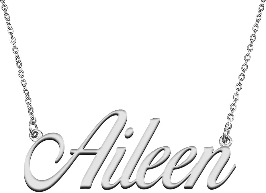 Personalized Stainless Steel Name Necklace for Women | Customized Stainless Steel Pendant,Silver Initial Jewelry for Women,Adjustable Chain,Custom Gifts for Mom Birthday Christmas