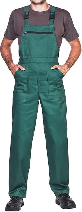 Work Bib and Brace Overalls, Overalls Men, Bib and Brace Dungarees Mens, Made in EU, Mazalat Protective Coverall, S -3XL Size - Made in EU - Work Trousers for Man, Lots of Colors