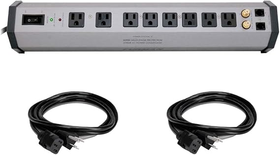 Furman PST-8 Power Station Home Theater Power Conditioner with (2) Extension Cable Bundle