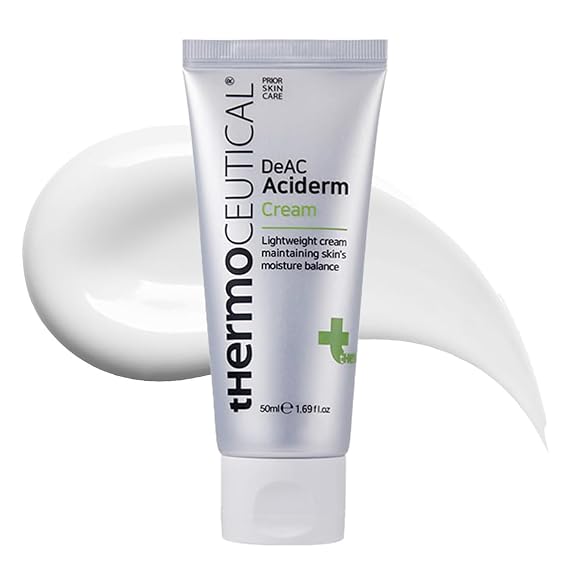 tHermoCEUTICAL DeAC Aciderm Cream - Acne Care, Excessive Sebum Secretion, Dead Skin Cells Reduction, Polylysin Moisturizer, Niacinamide 5%, Smooth & Refreshing Texture, 1.69 fl.oz
