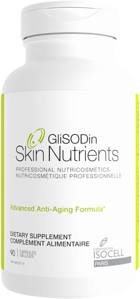 GliSODin Anti-Aging Skin Supplements Formulated with Moisturizing Ingredients - Clinically Proven to Help Achieve More Radiant Skin and to Improve The Appearance of Wrinkles - 90 Capsules
