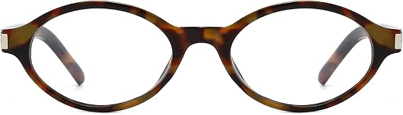 YAMEIZE Retro Oval Blue Light Blocking Glasses for Women Men Small Anti Blue Light Eyeglasses 90S for Computer