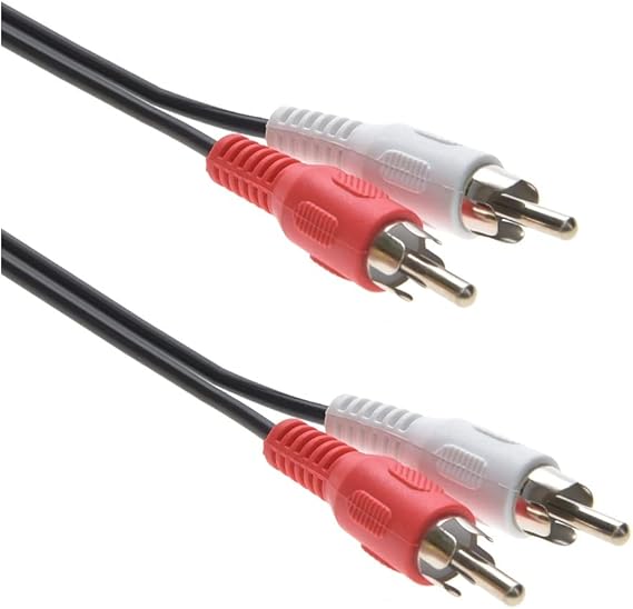 25 Feet 2 RCA Male to Male Audio Cable (2 White/2 Red Connectors), CNE467059