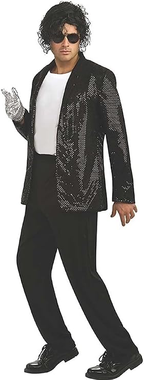Rubie's Costume Black Sequin Billy Jean Jacket, Medium, Medium